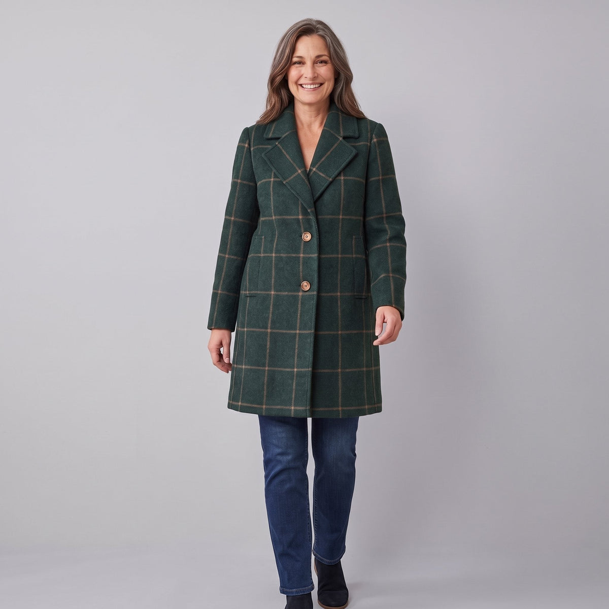 Tailored Check Coat