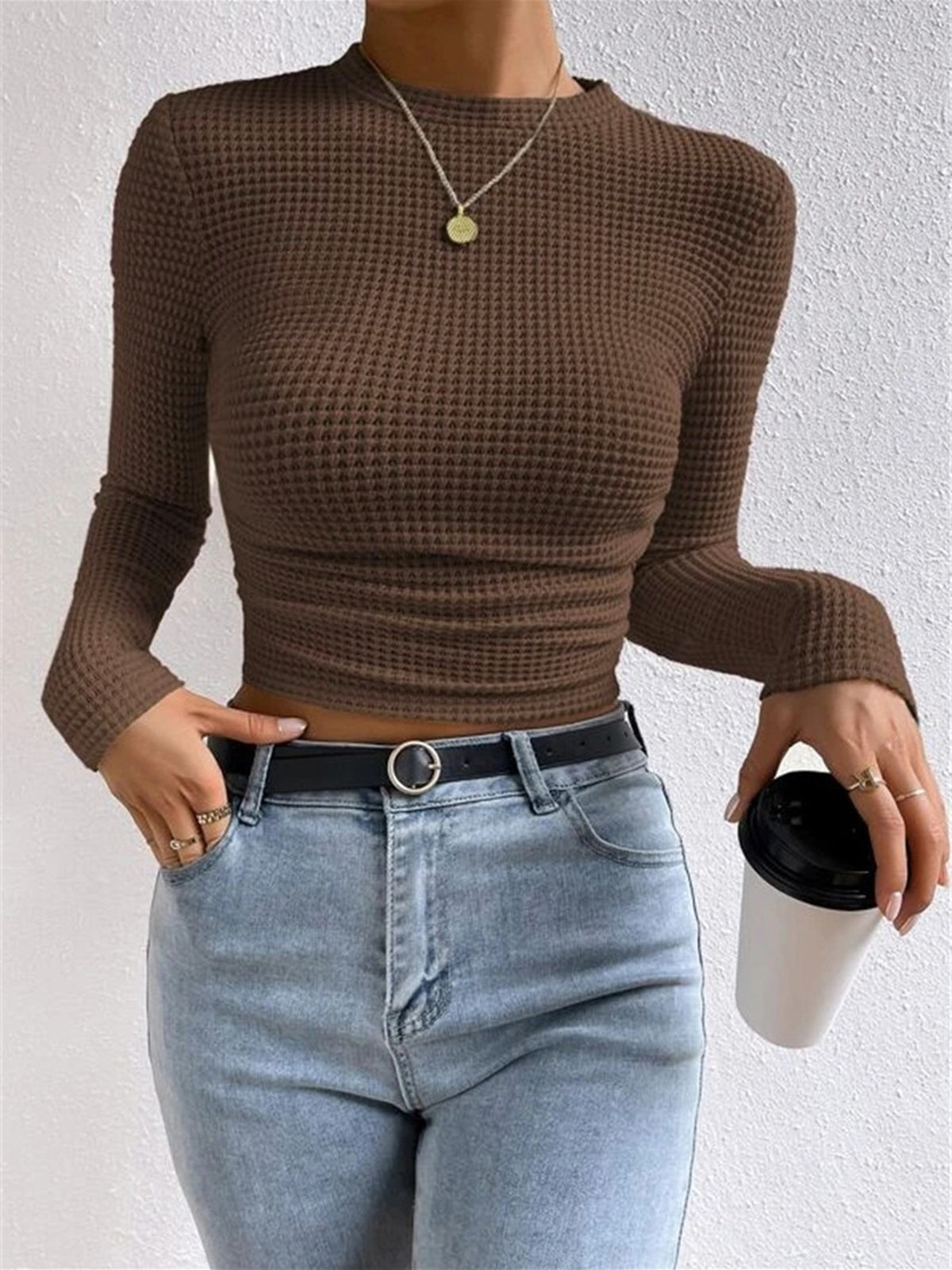 Fitted Long-Sleeve Top