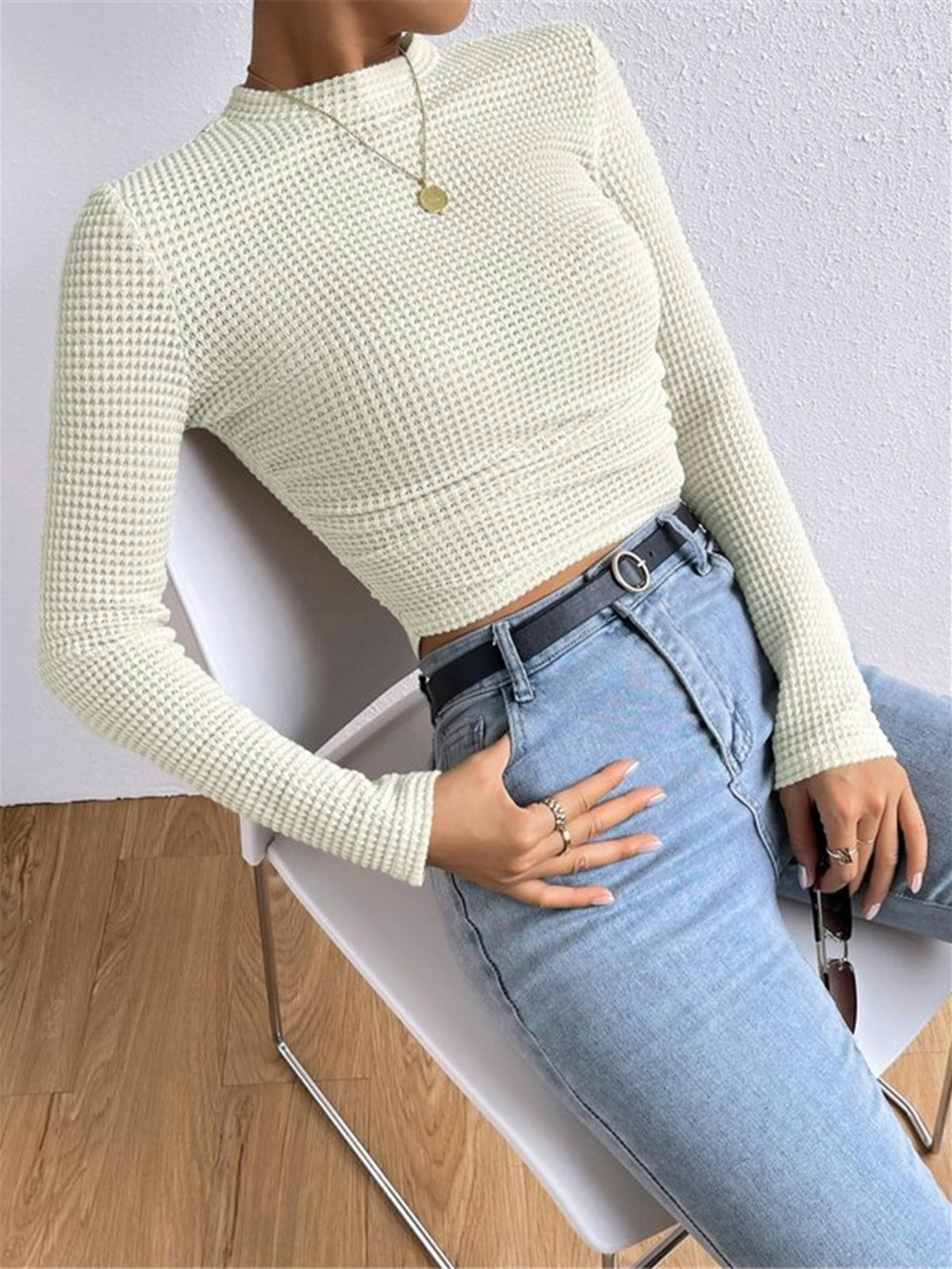 Fitted Long-Sleeve Top
