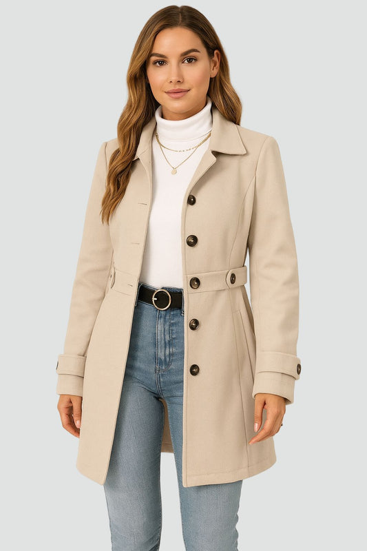 Belted Fitted Trench Coat