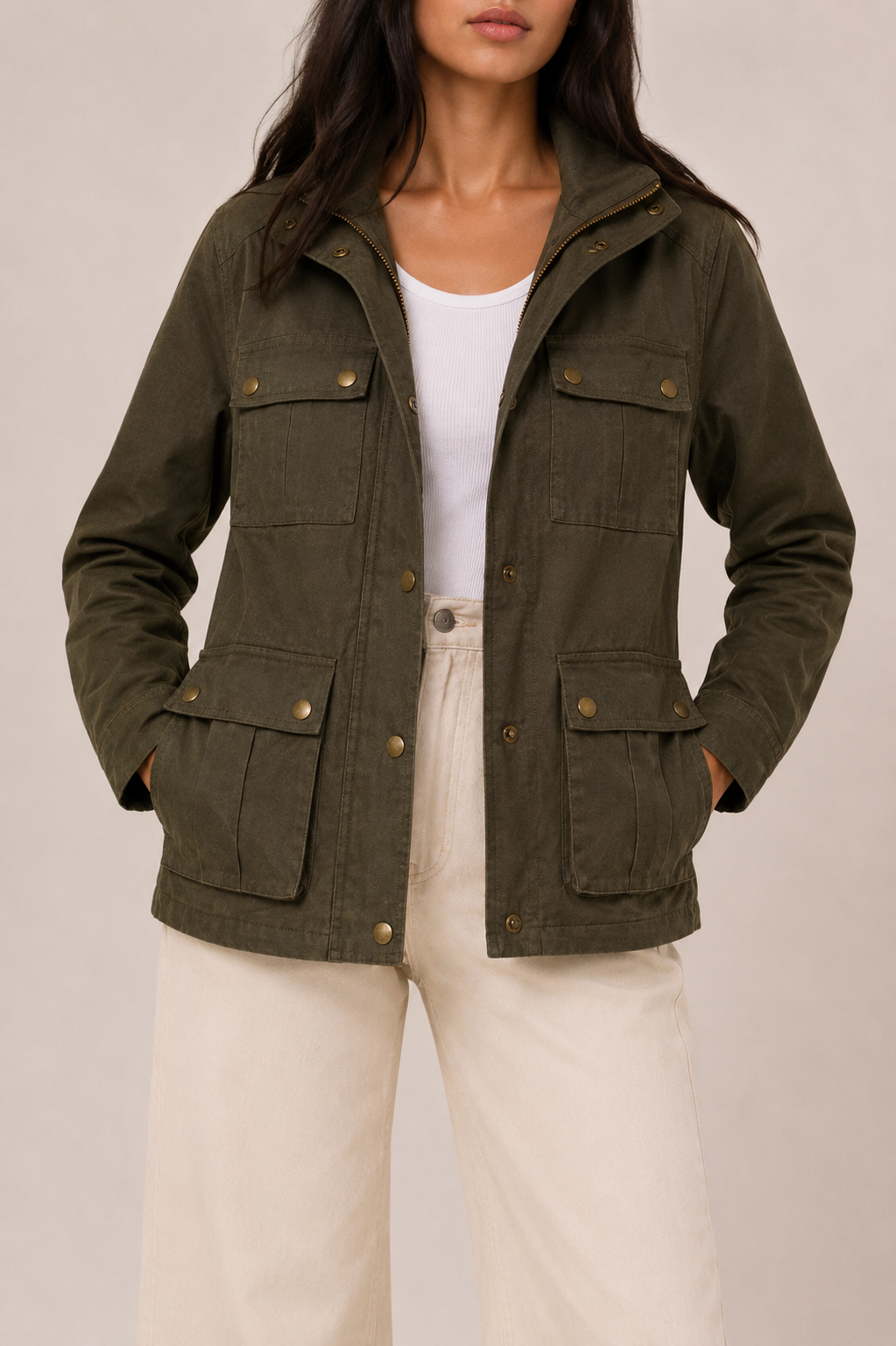 Cropped Trench Jacket