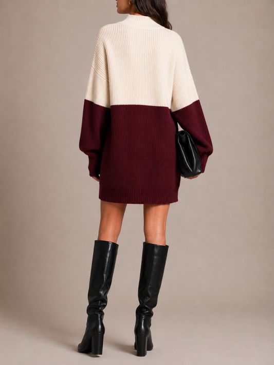 Crew Neck Mini Dress