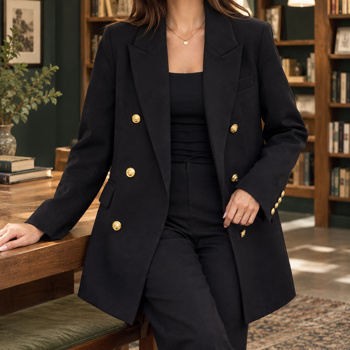 Longline Double Breasted Blazer