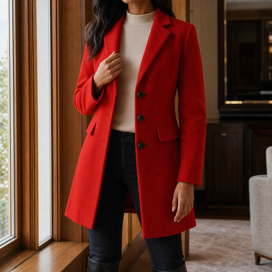 Fitted Flared Tailored Coat