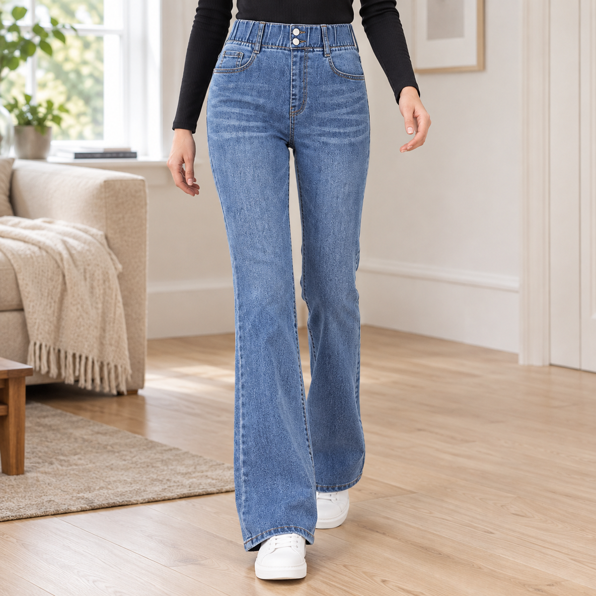 High Waisted Bootcut Jeans