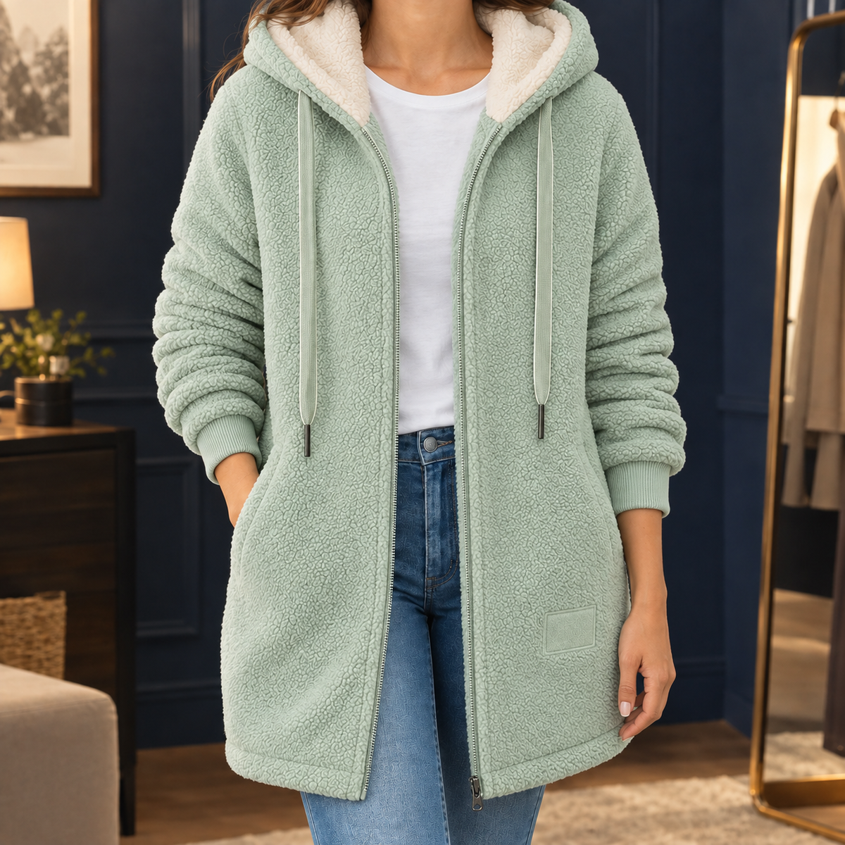 Longline Hooded Zip Jacket