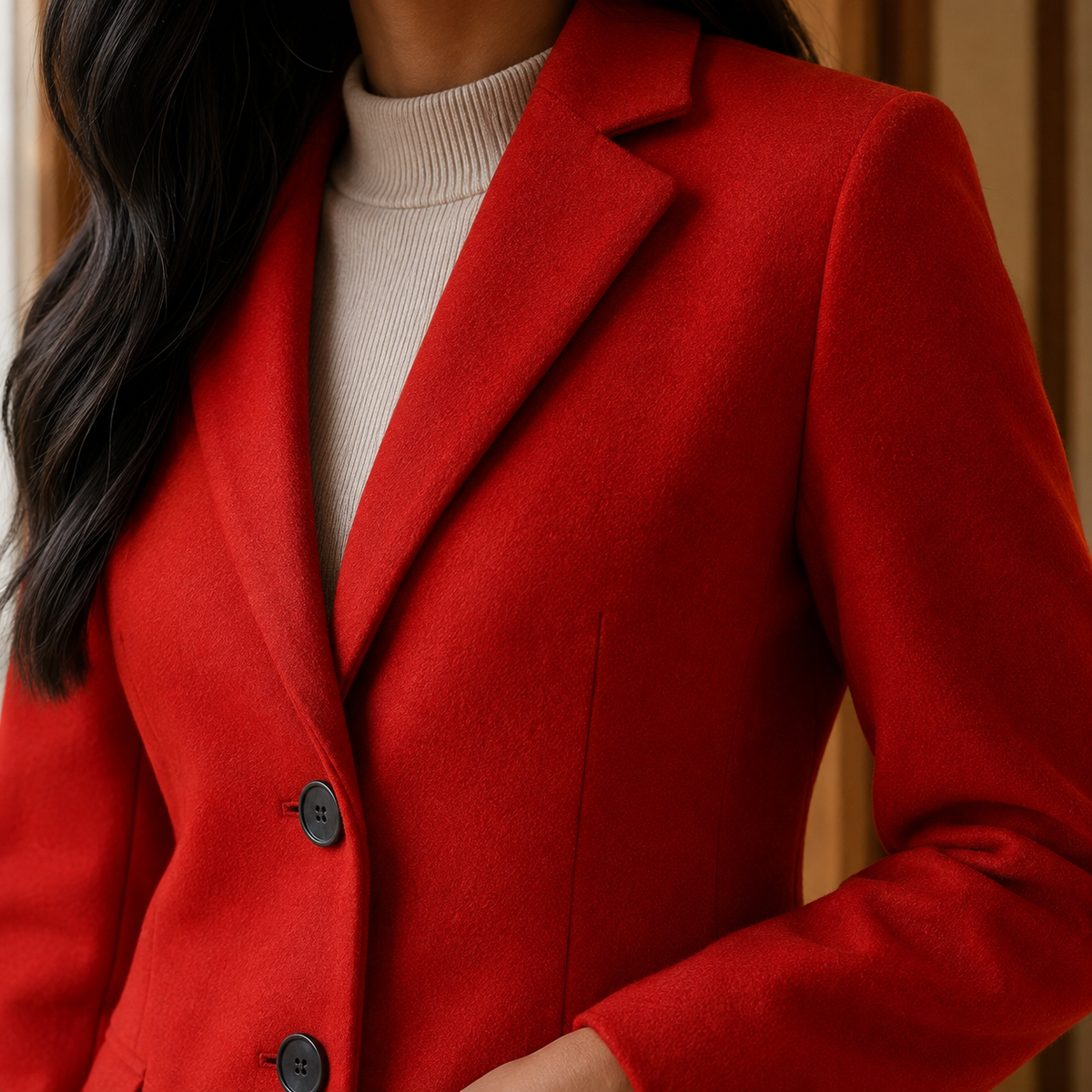 Fitted Flared Tailored Coat
