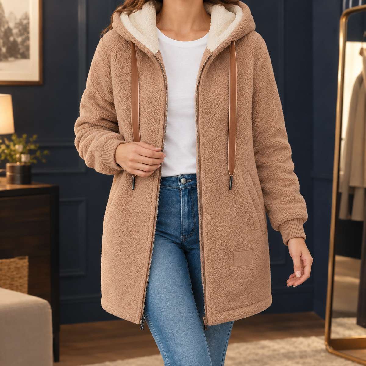 Longline Hooded Zip Jacket
