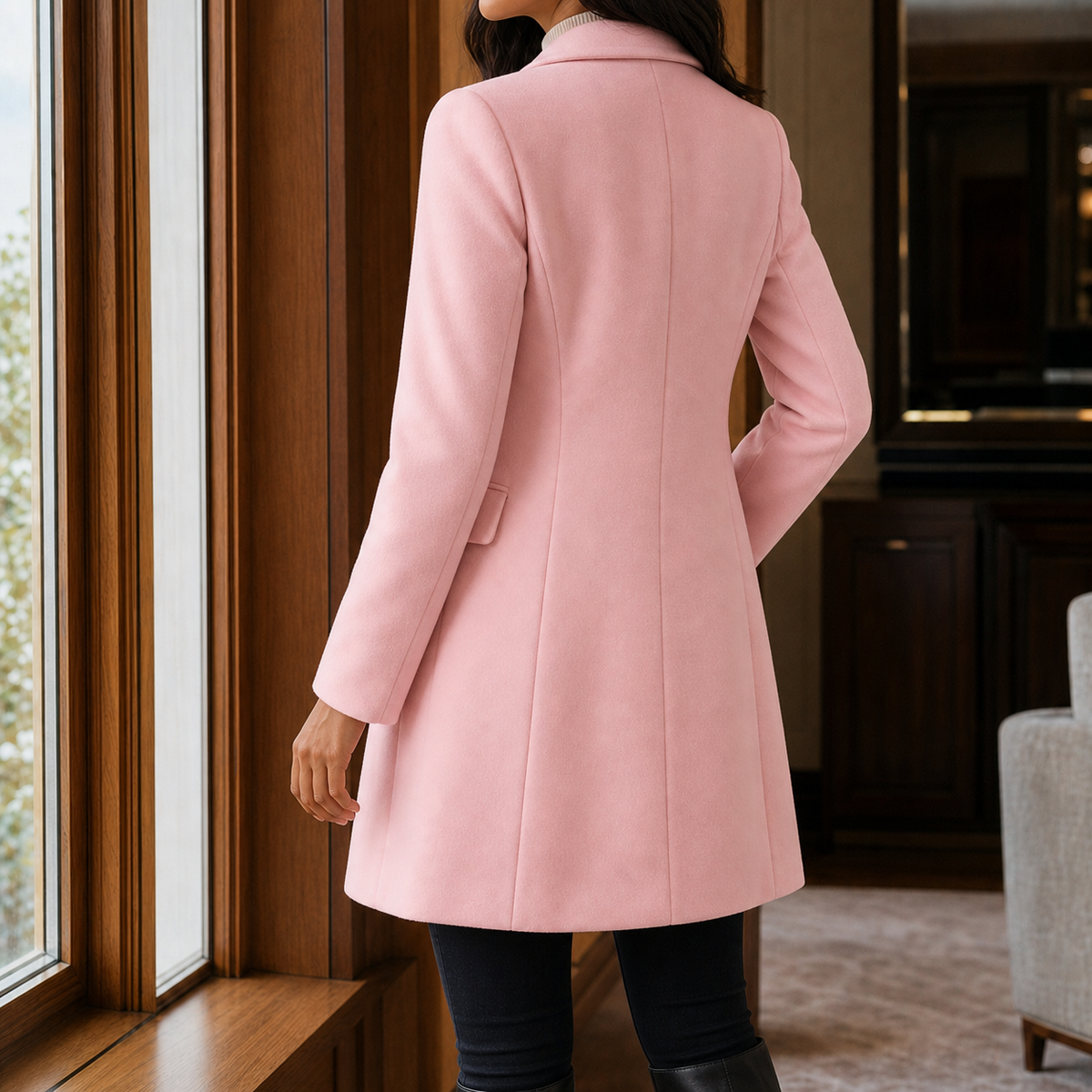 Fitted Flared Tailored Coat