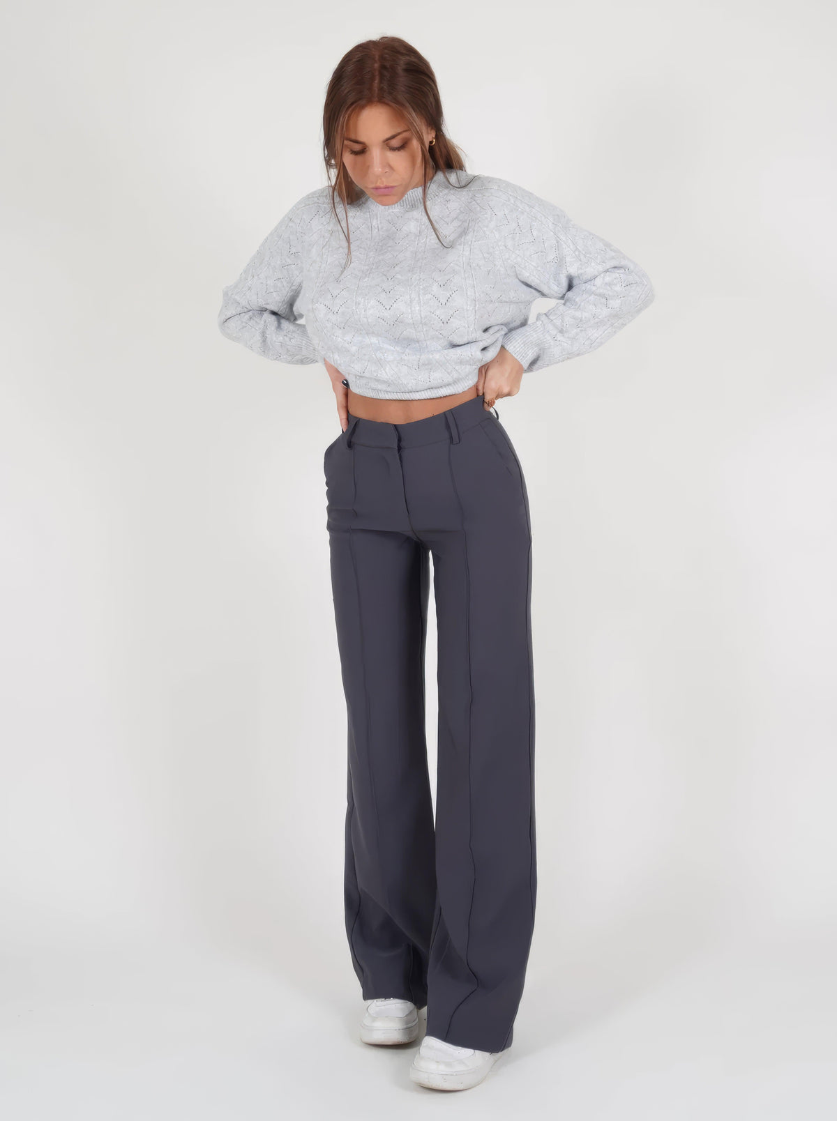 High-Waisted Wide-Leg Pants