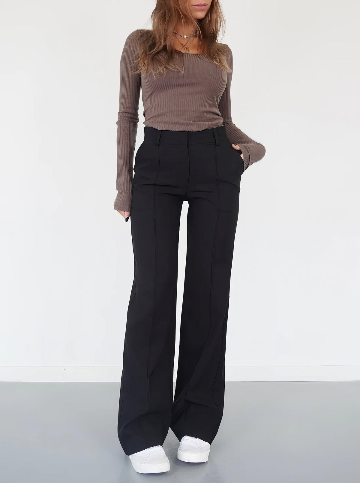 High-Waisted Wide-Leg Pants