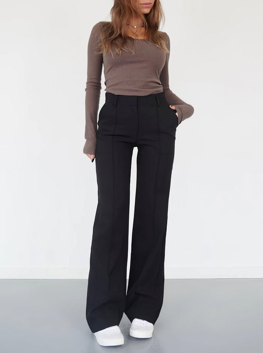 High-Waisted Wide-Leg Pants