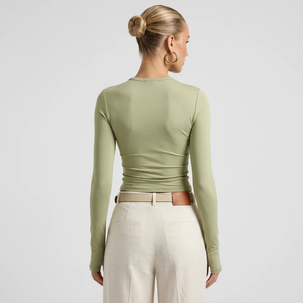 Basic Long-Sleeve Crew Top