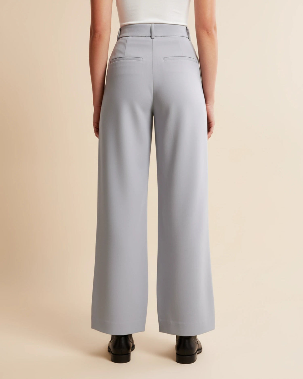 High-Waisted Pleated Wide-Leg Pants
