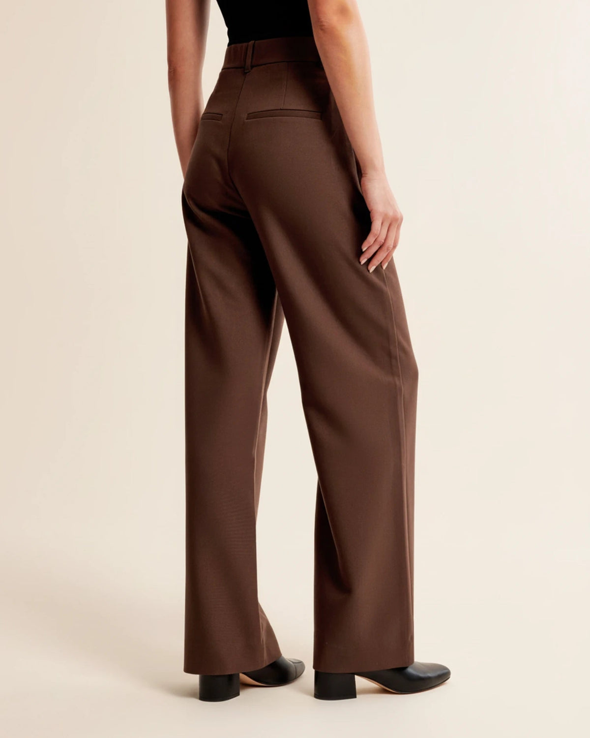 High-Waisted Pleated Wide-Leg Pants
