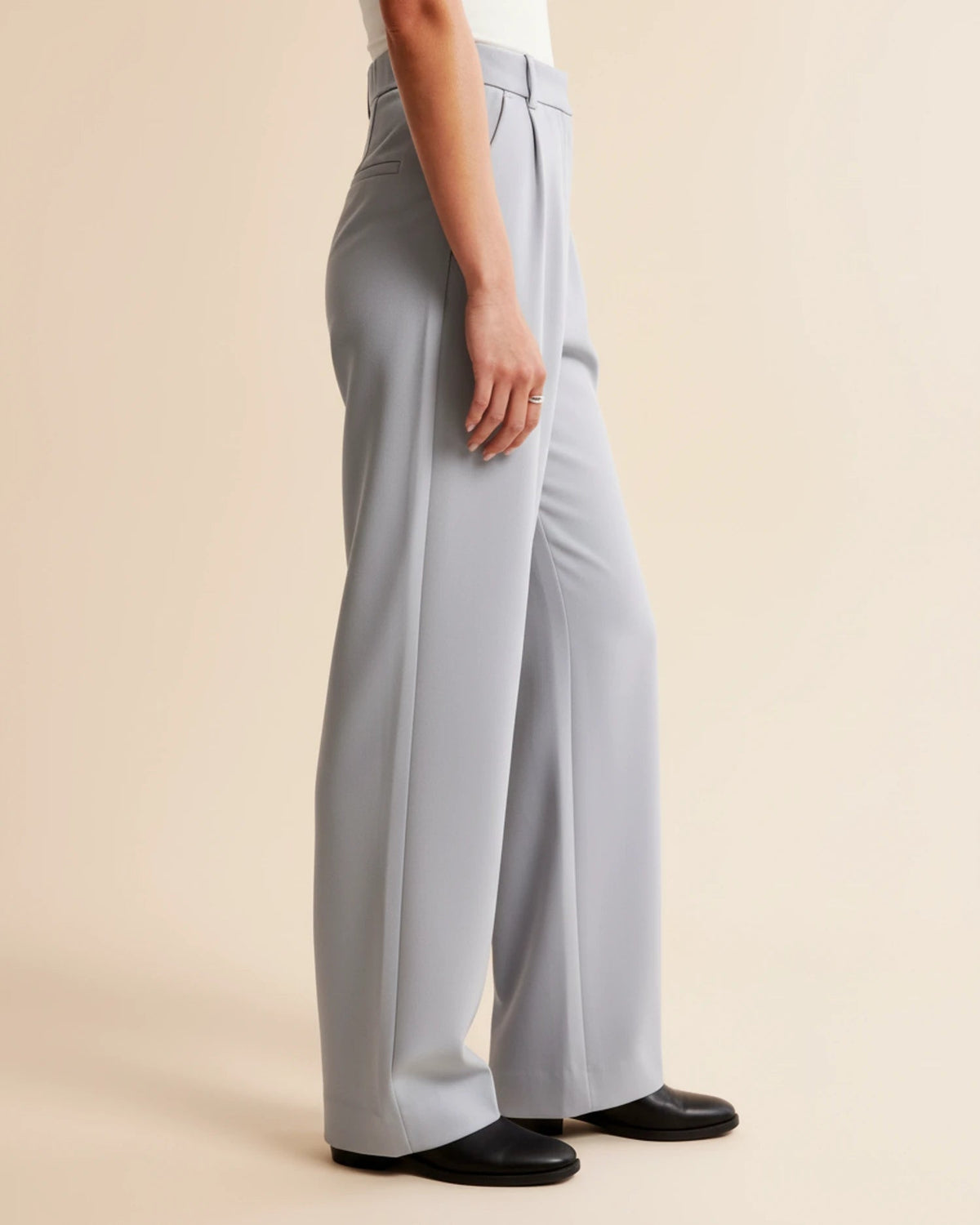 High-Waisted Pleated Wide-Leg Pants