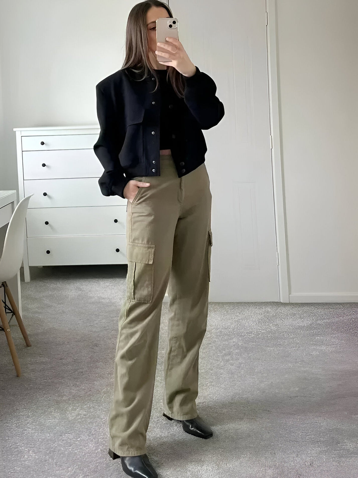 Cropped Bomber Jacket