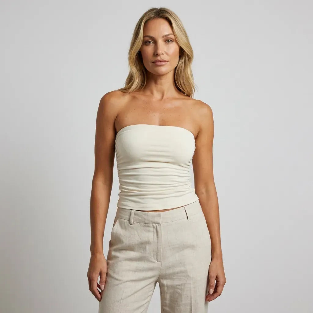 Ruched Bandeau Top