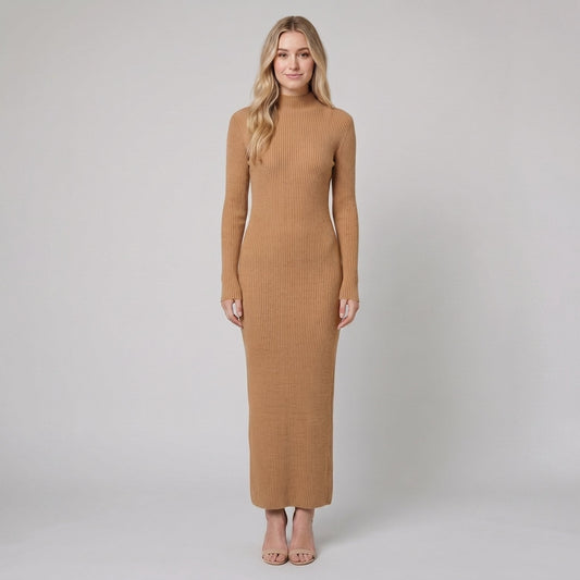 Slim-Fit Maxi Sweater Dress