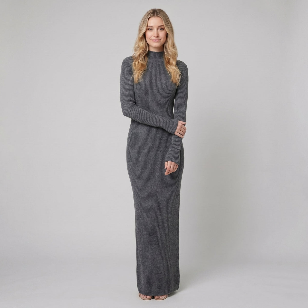 Slim-Fit Maxi Sweater Dress